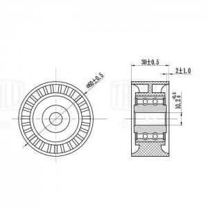 Ролик ГРМ Ford C-Max (07-) 1.6d (опор.) (CM 6198) CM 6198 TRIALLI