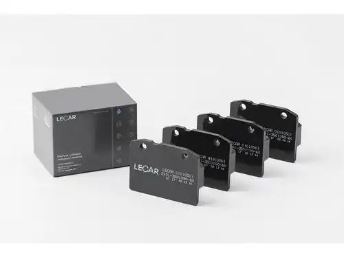 Колодка тормозная передняя ВАЗ 2101, 2102, 2103, 2104, 2105, 2106, 2107 (к-т 4 ш LECAR010010501 LECAR