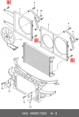 Болт VW AUDI OE N 908 170 03 VAG