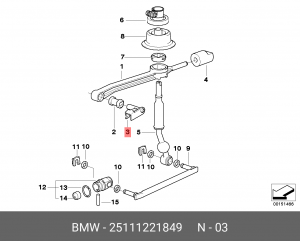 тяга кулисы КПП!\ BMW E36 25 11 1 221 849 BMW