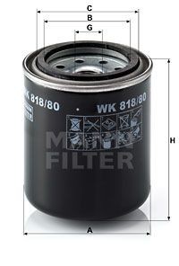 Фильтр топливный MITSUBISHI MANN WK81880 MANN FILTER