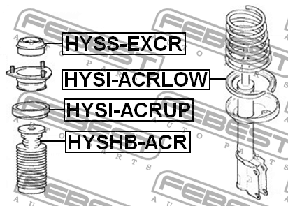 Опора амортизатора задняя HYUNDAI ACCENT II HYSS-EXCR HYSS-EXCR FEBEST