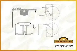 Пневморессора Premium со стаканом (металл) — 3 года безусловной гарантии 090030129 SONDER