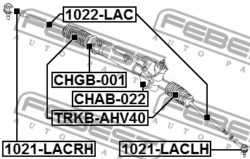 Тяга рулевая CHEVROLET LACETTI 1022-LAC 1022-LAC FEBEST