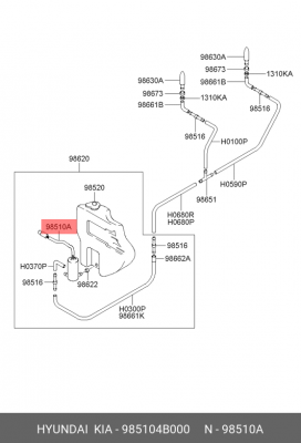 Насос омывателя HYUNDAI Porter OE 985104B000 HYUNDAI KIA