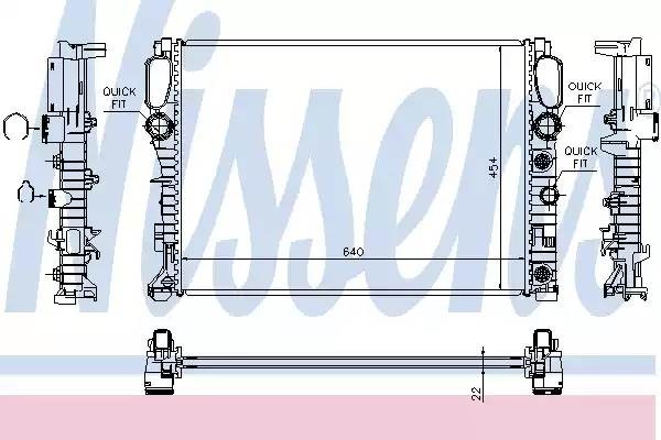 радиатор системы охлаждения!\ MB W211 2.0-3.5 02> 62792A NISSENS