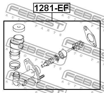 Цилиндр сцепления главный 1281-EF 1281-EF FEBEST