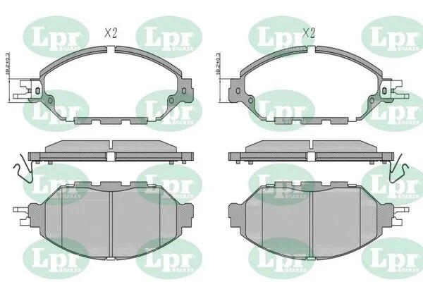 Колодки тормозные NISSAN PATHFINDER 14-/INFINITI QX60 12- передние 05P2185 05P2185 LPR