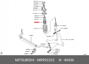 Пыльник амортизатора MITSUBISHI L200 (05-14),Pajero (08-14) переднего (1шт.) OE MR992325 MITSUBISHI