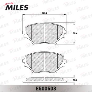 Колодки тормозные передние (Смесь CERAMIC серия PRO) TOYOTA RAV4 II 00-06 (TRW G E500503 MILES