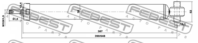 Амортизатор задний OPEL INSIGNIA A 18656540R 18656540R FEBEST
