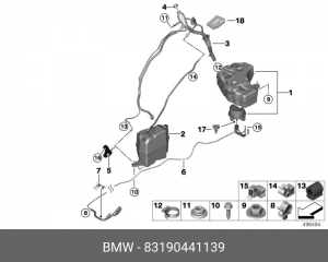 Присадка в дизельное топливо BMW Diesel Emissions Fluid - AdBlue OE 83190441139 BMW