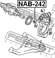 Сайлентблок задней цапфы NAB-242 FEBEST