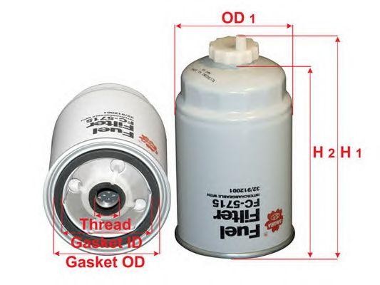 Фильтр топливный VO V40/S40 1.9L 95-00, RE Espace 2.2L 96-00, Laguna 2.2L 94-98, FC5715 SAKURA