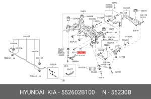 болт регулировочный!\Hyundai Santa Fe 552602B100 HYUNDAI