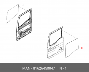 Опускное окно 81626450047 MAN