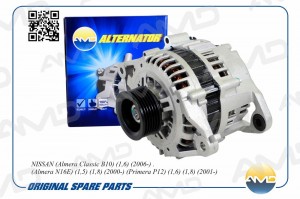 Генератор NISSAN Almera Classiс B10, 1,6, 2006-, Almera N16E, 1,5, 1,8, 2000-, P AMD.EL566 AMD