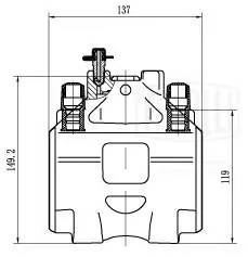 Суппорт торм. Toyota Yaris (05-)/(11-) перед. прав. d=54мм (CF 001915) CF001915 TRIALLI