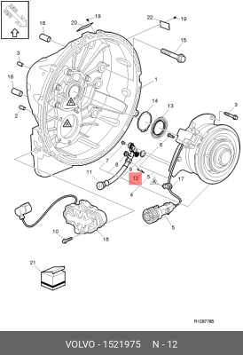 кольцо трансмиссии! скоба запорн. цилиндра сцепления \RVI,Volvo 1521975 VOLVO