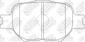 Колодки тормозные TOYOTA Camry,Corolla передние (4шт.) NIBK PN1430 NIBK