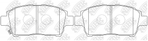Колодки тормозные TOYOTA Corolla (02-),Yaris,Prius (00-) передние (4шт.) NIBK PN1472 NIBK