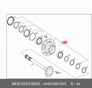 Р/к ступицы колеса КамАЗ-5490 A  9403501035 MERCEDES BENZ