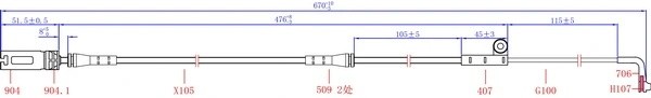 Датчик износа тормозных колодок BMW 5 520d SWS1404 SWS1404 SANGSIN