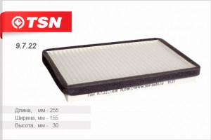 Фильтр салона для а/м ВАЗ 2123 "TSN" 9.7.22 TSN