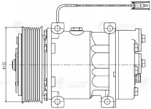 VOLVO TRUCK FH12NEW (2000>) шкив D-132mm LCAC 1026 LUZAR
