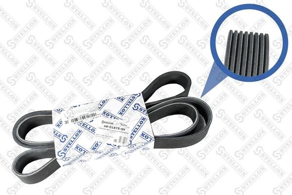Ремень приводной поликлиновой 8PK1875 STELLOX 08-01875-SX STELLOX