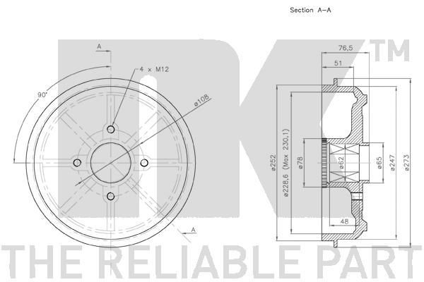 суппорт тормозной передн. лев.!\ Chevrolet Aveo II, Daewoo Kalos 1.2/1.4/1.5 02> 215009 NK