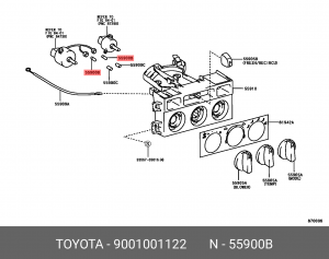 Лампа накаливания 90010-01122 90010-01122 TOYOTA