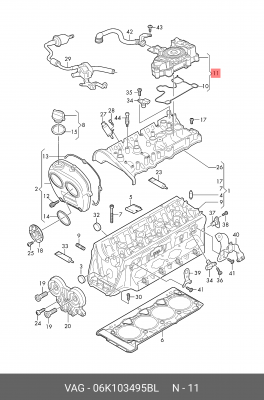 AUDI A4 [B8] (2007>) 06K 103 495 BL VAG