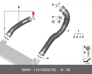 Кольцо уплотнительное BMW 1 (E81,E87) OE 11 61 8 506 782 BMW