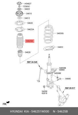 Пыльник амортизатора переднего 546251W000 HYUNDAI KIA
