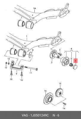 AUDI A2/ A3/ A4/ VW GOLF IV/BORA/ CADDY 1J0 501 249 C VAG