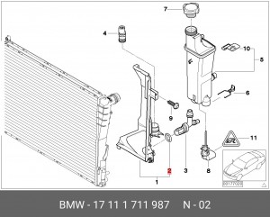 BMW 3-E46/ 5-E39/ 7-E38 14,5*2,5*19,5 17 11 1 711 987 BMW