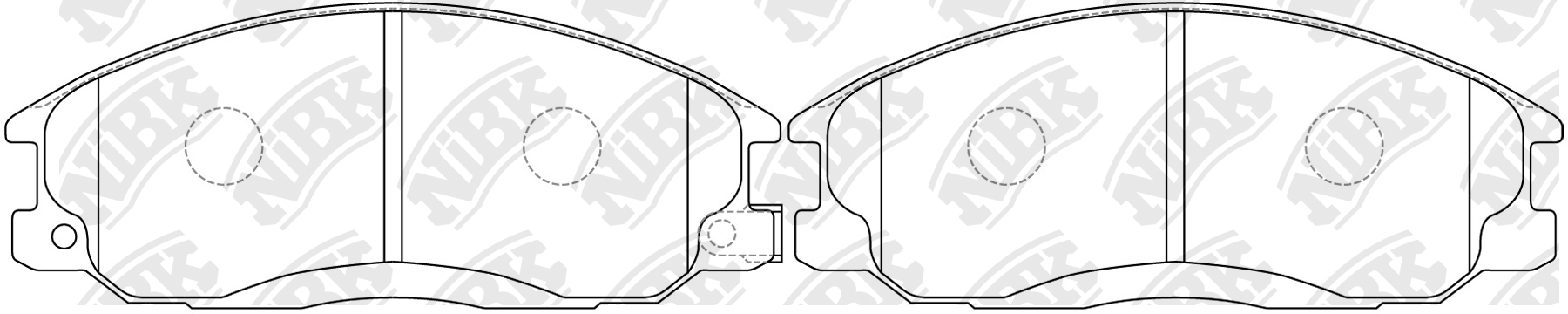 Колодки передние (HYUNDAI H1/STAREX, H1 (TQ), SANTA FE. SSANGYONG ACTYON) PN0103 PN0103 NIBK