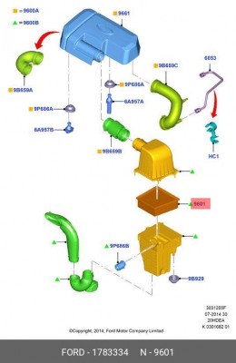 Фильтр воздушный FORD Ecosport (14-) OE 1783334 FORD