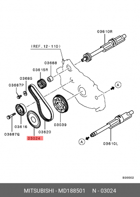 MD188501 ЗАГЛУШКА MD188501 MITSUBISHI