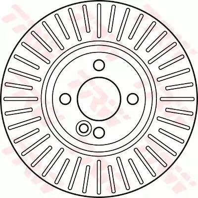 Диск тормозной передний MINI (R50, R56) DF6010 DF6010 TRW