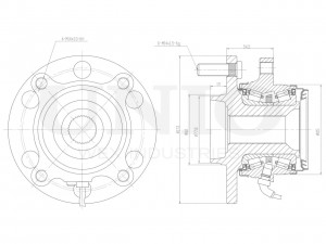 Ступица передняя (с ABS) HUB-20237 UNIO