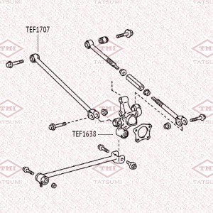 сайлентблок задн. поперечн. рычага!\ Toyota Camry 91> TEF1707 TATSUMI