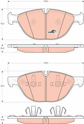 Колодки передние BMW X5 E70, F15, X6 E71-72 GDB1728 GDB1728 TRW