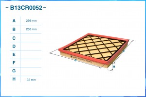 Фильтр воздушный B13CR0052 B13CR0052 CWORKS