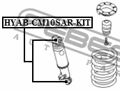 Сайлентблок задн амортизатора (компл-2 шт) KIA SORENTO 09- HYAB-CM10SAR-KIT HYAB-CM10SAR-KIT FEBEST