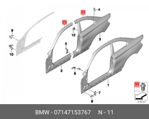 07 14 7 153 767 Болт со звезд.гол.с внутренней резьбой 07 14 7 153 767 BMW