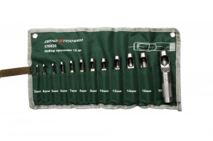 Набор просечек 12шт (3-19мм) в сумке /ДЕЛО ТЕХНИКИ/ 376920 DELO TEHNICI