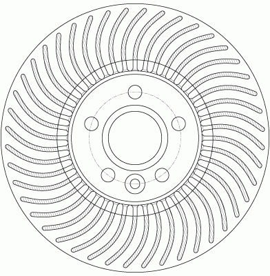 Диск тормозной передний VOLVO S60 II, S80 II 17" (316мм) DF6185S DF6185S TRW