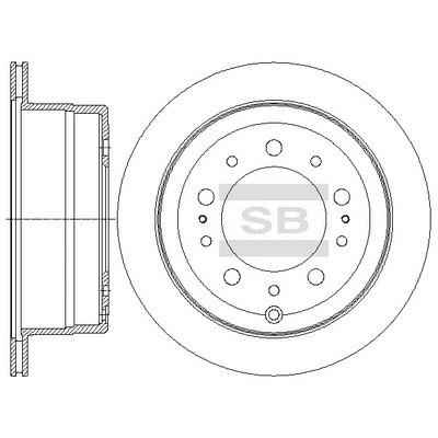 Диск тормозной задний LEXUS LX470, TOYOTA LAND CRUISER 100 SD4036 SD4036 SANGSIN